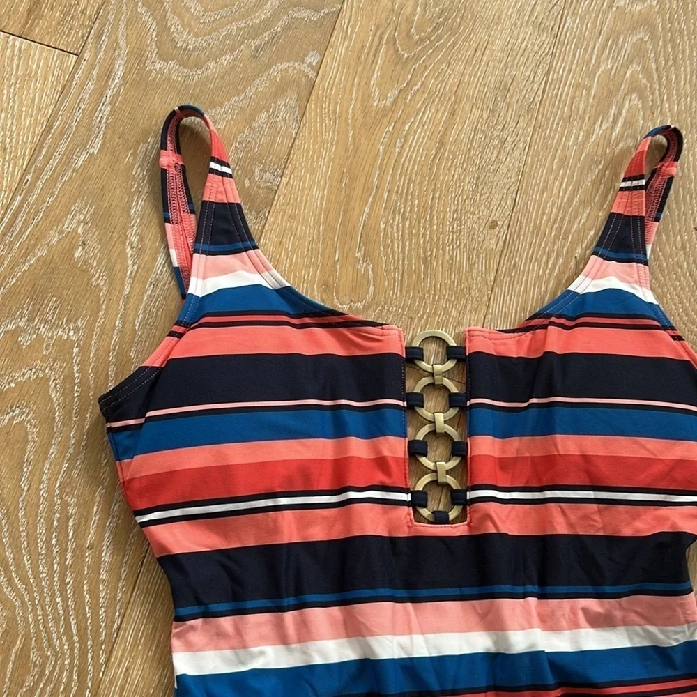 Michael Kors Chain Ring Persimmon One-piece Swimsuit